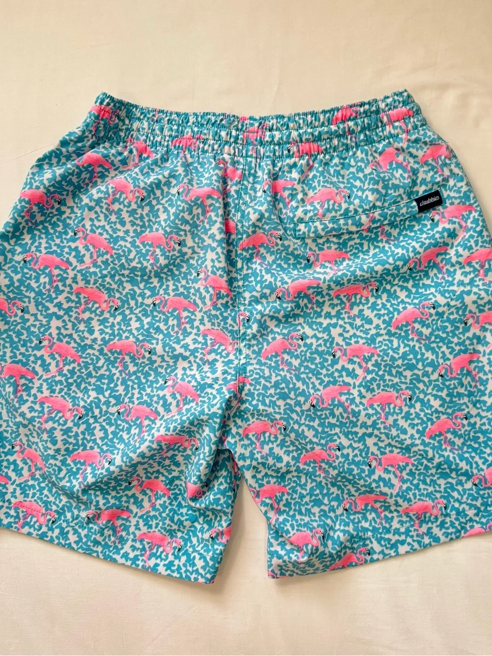 Chubbies The Domingos Are For Flamingos 7” Classic Swim Trunk Small Lined Beach